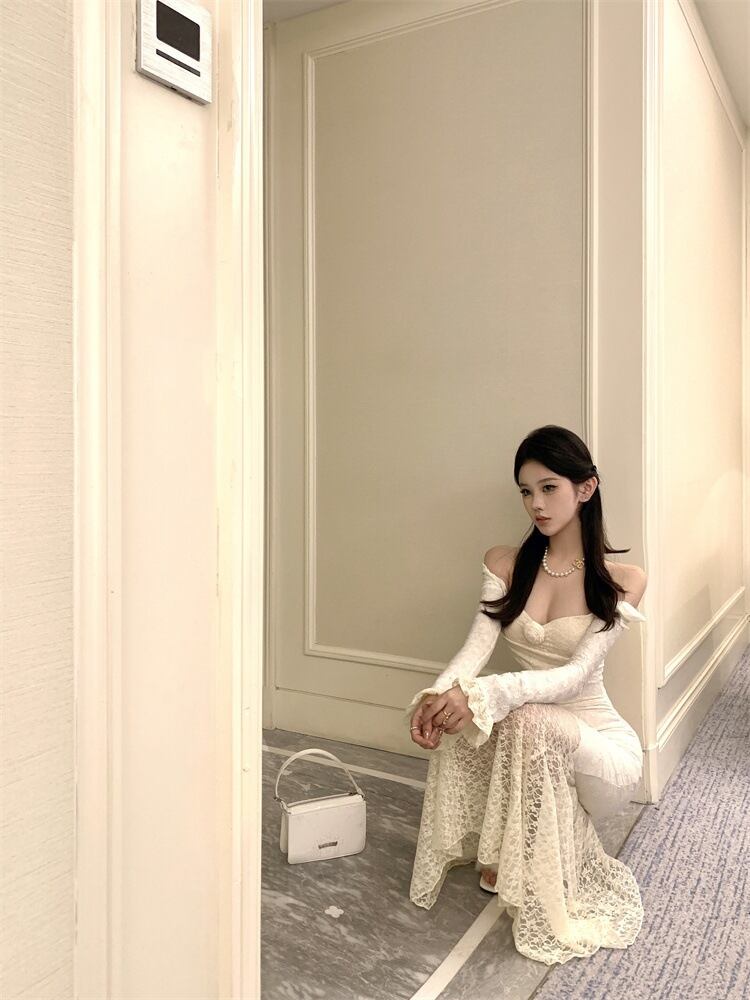 【dress】レースマーメイドワンピース M27490