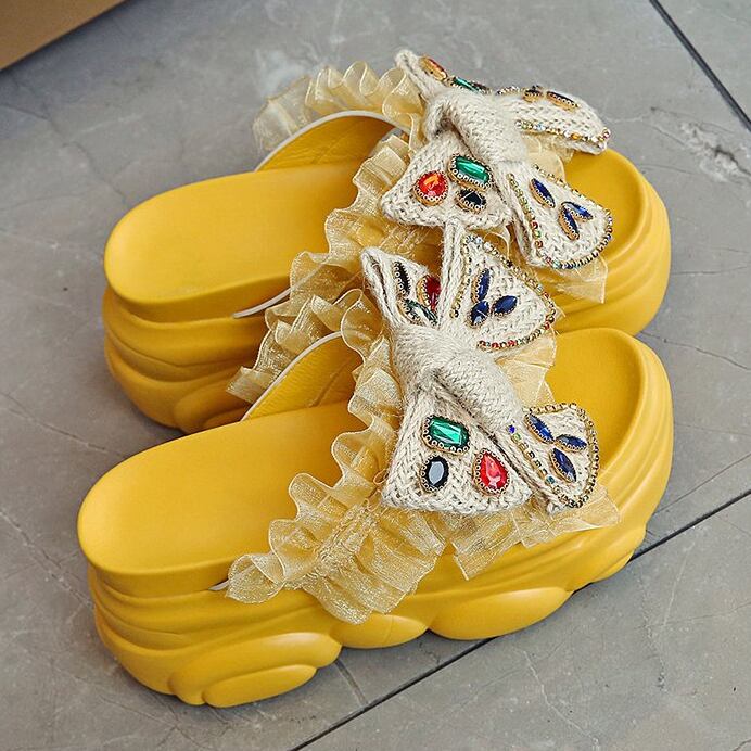 【shoes】新作4色履きやすい合わせやすいシンプル無地キレー目厚底サンダル