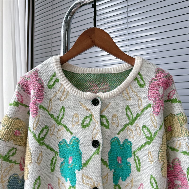 【outer】レトロニットカーデ M25532