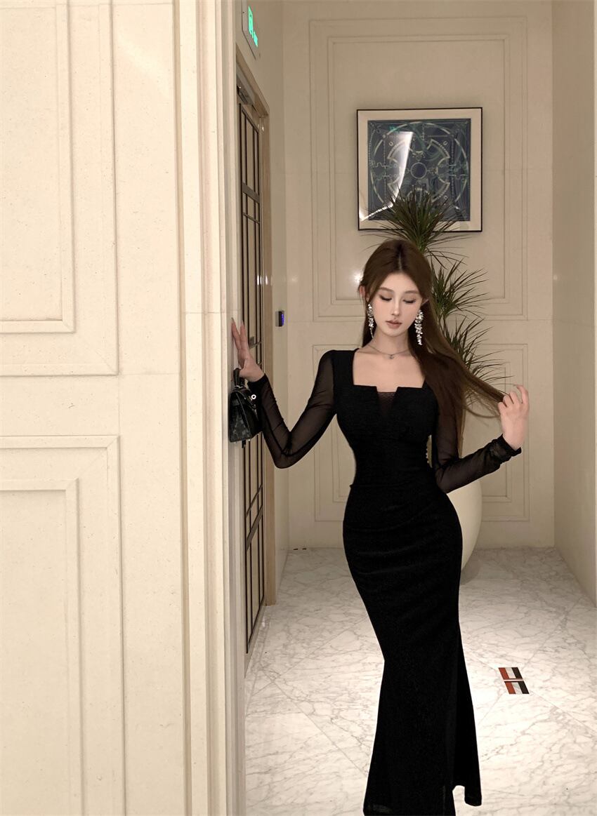 【dress】チュールドッキングワンピース M27686