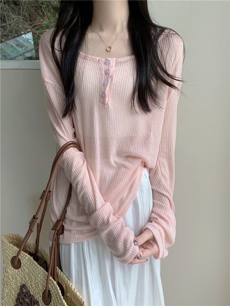 【tops】長袖紫外線対策Tシャツ M24899