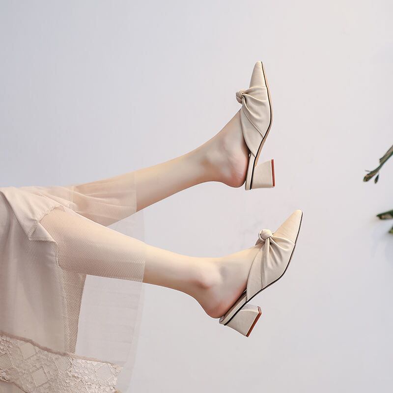 【shoes】2色履きやすい合わせやすい蝶々結び無地サンダル