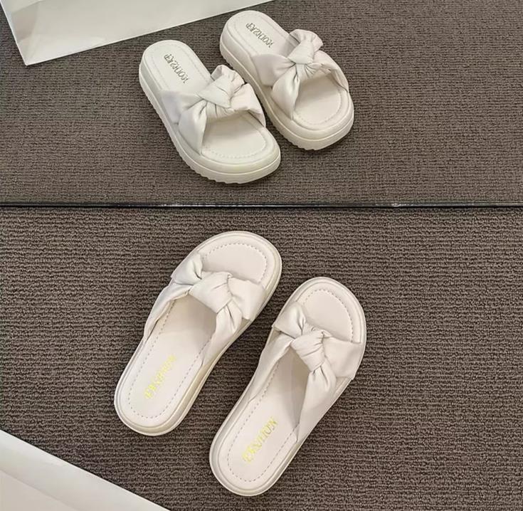 【shoes】2色厚底スリッパF7475