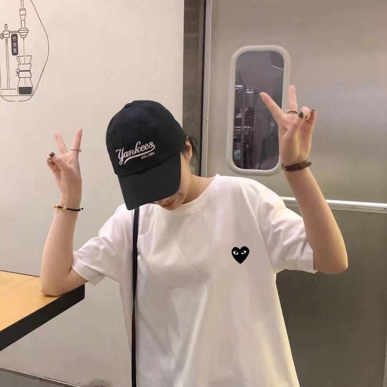 【tops】3色ハート柄TシャツF7630