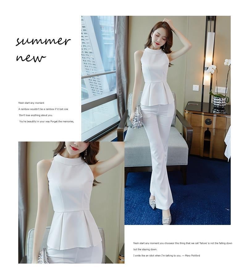 【set】タンクトップ+ラッパズボン2点セットF7187