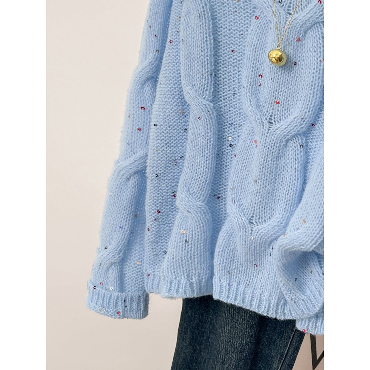 【tops】クルーネックニットセーター M29236