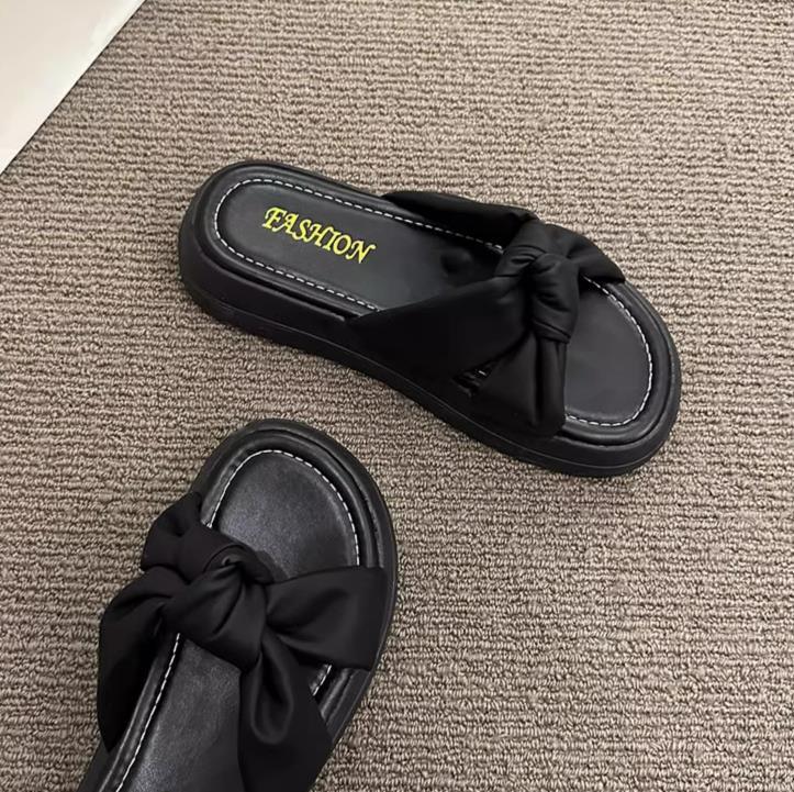 【shoes】2色厚底スリッパF7475