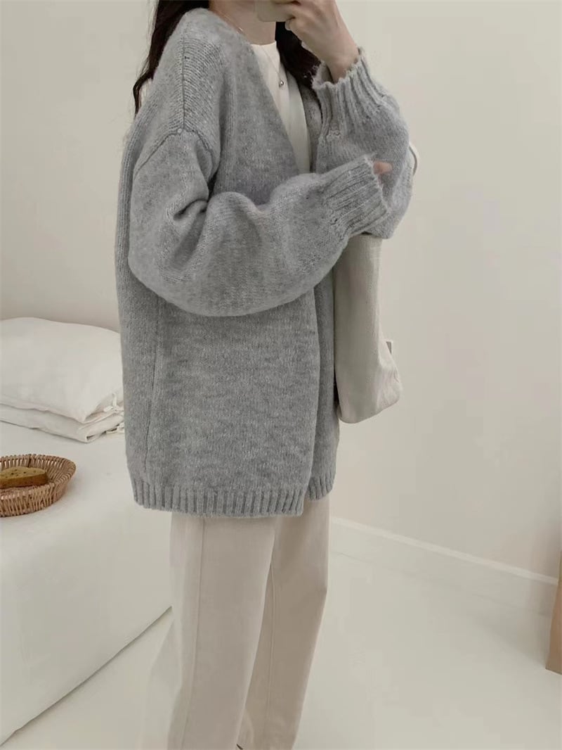 【outer】Vネックニットカーデ M25910