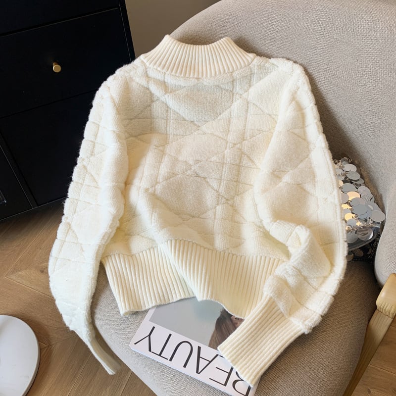 【outer】ファスナーニットカーデ M26693