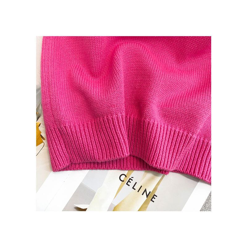 【tops】夏新作ラウンドネックノースリーブ無地透かし彫り着回しニットタンクトップF5620