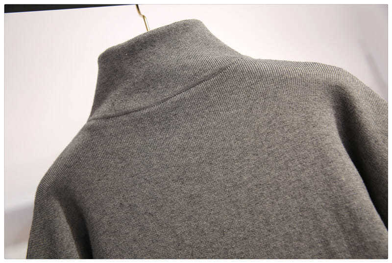 【dress】ファッション!気質満点秋冬新作パーカー厚手裏起毛ハイネックワンピース G3238