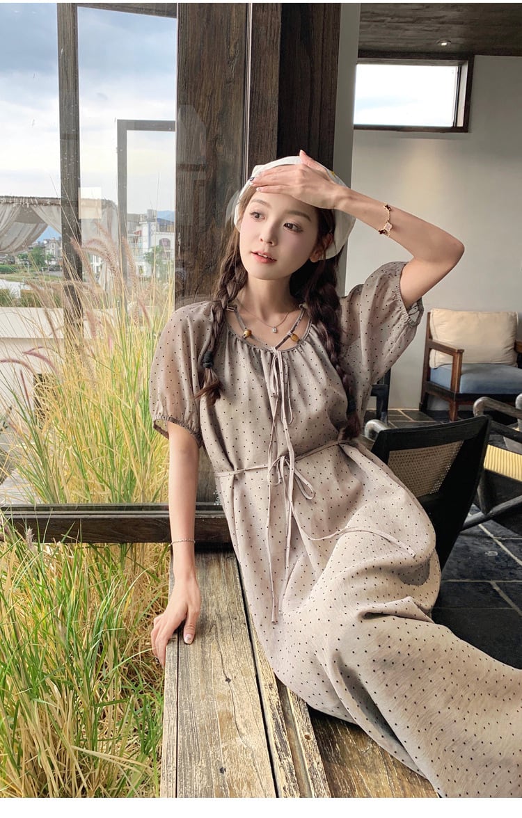 【dress】ドット柄ワンピース M23929