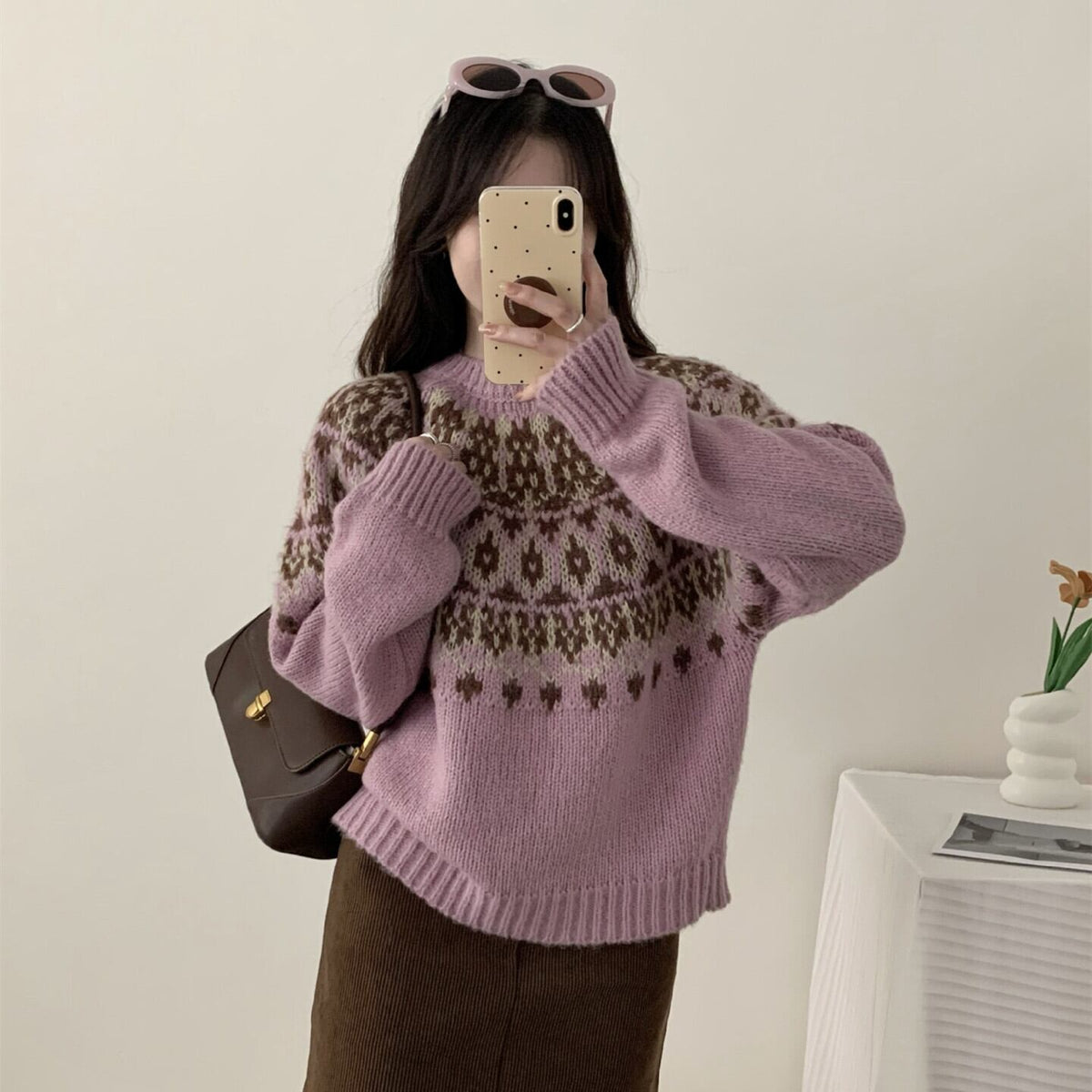 【tops】クルーネックニットセーター M27133