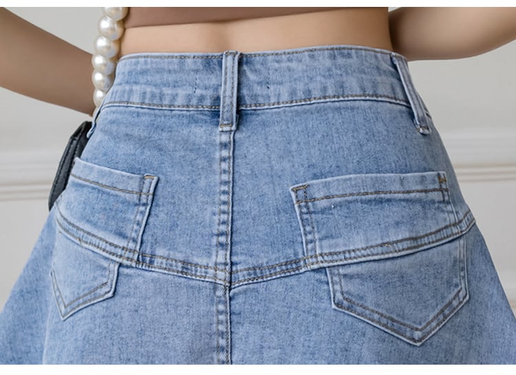 【bottoms】美人度アップ!韓国系着痩せフリルハイウエストショートパンツ G0594