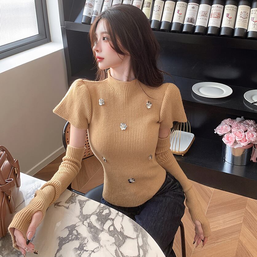 【tops】ニットトップスアームカバー付き M27531