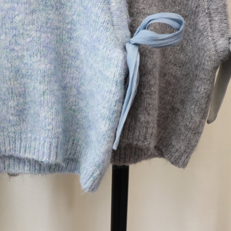 【tops】リボン付きニットベスト M26019