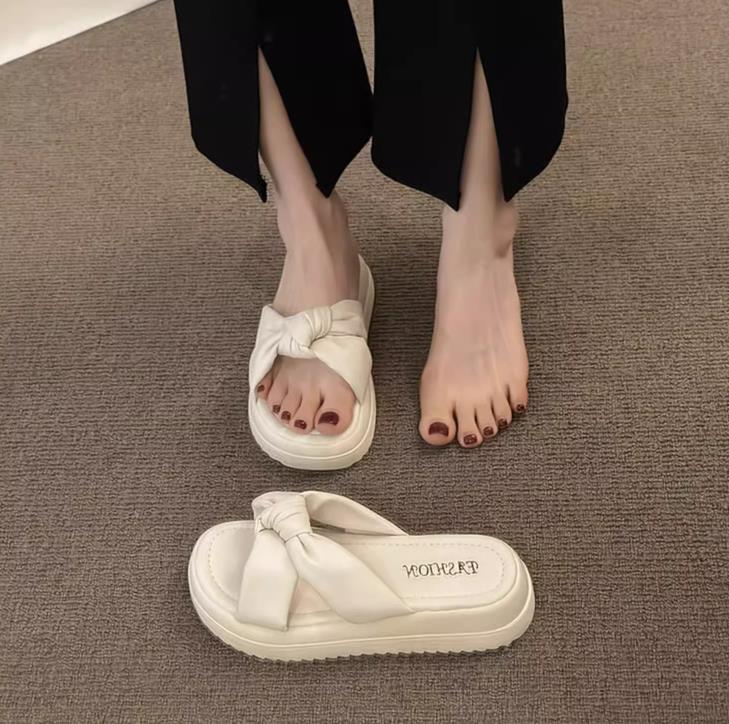 【shoes】2色厚底スリッパF7475