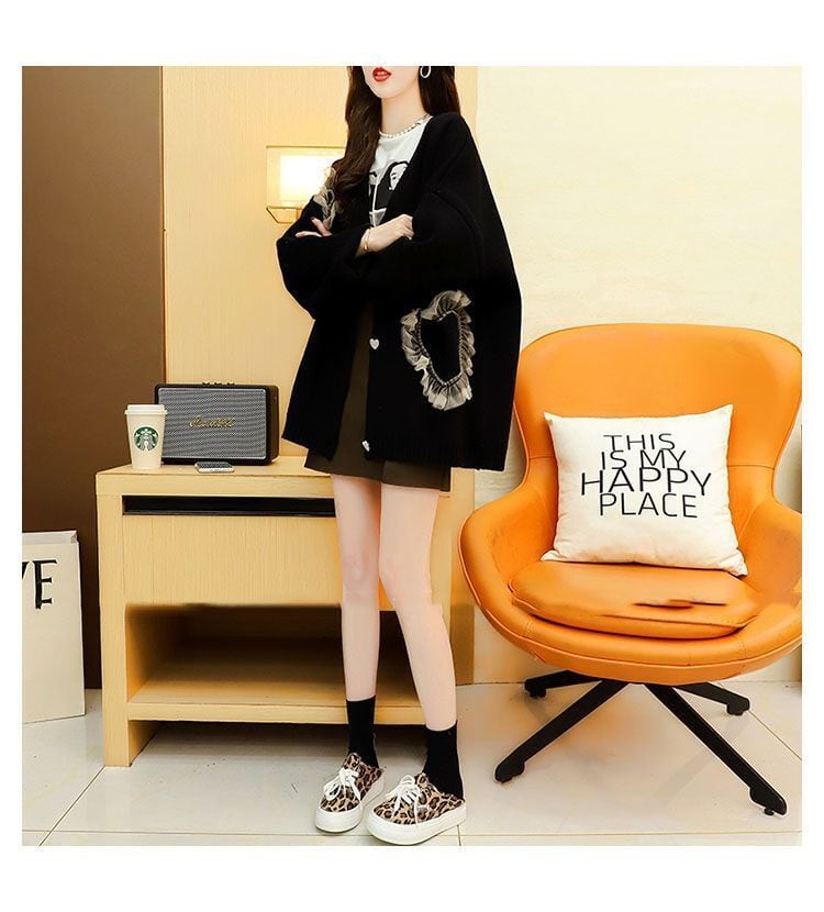 【outer】Vネックニットカーデ M29144