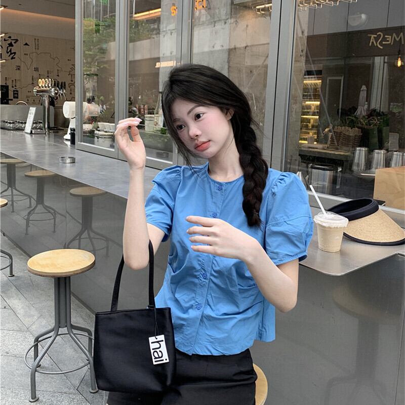 【tops】パフスリーブシャツトップス M29692