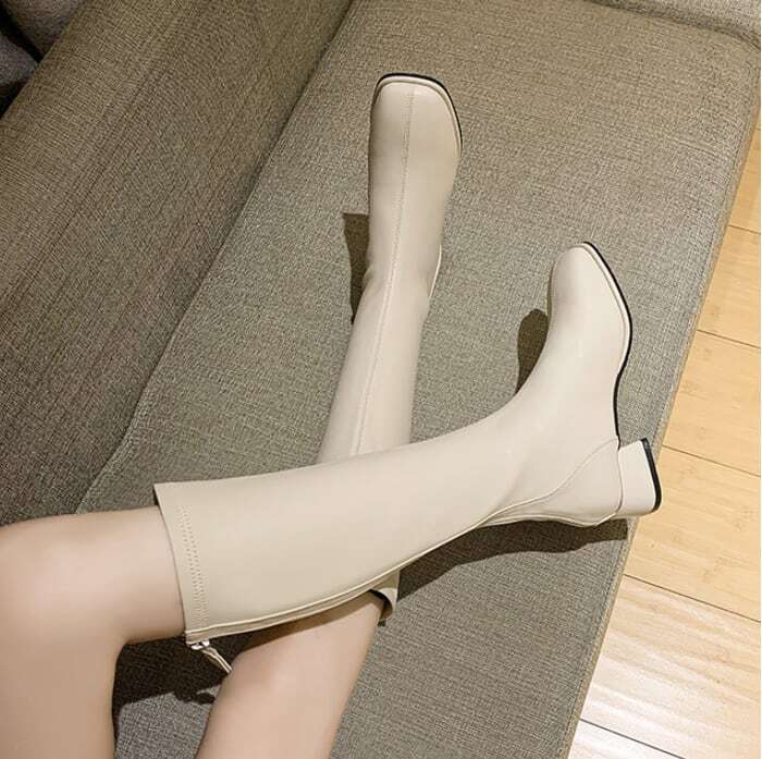 【shoes】人気item!無地INS風履きやすい合わせやすい暖かい美脚魅せ韓国ファッションロングブーツF1273