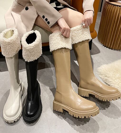 【shoes】激安販売中3色秋冬定番ラウンドトゥ美脚OL通勤宴会レトロ履きやすいロングブーツF1217