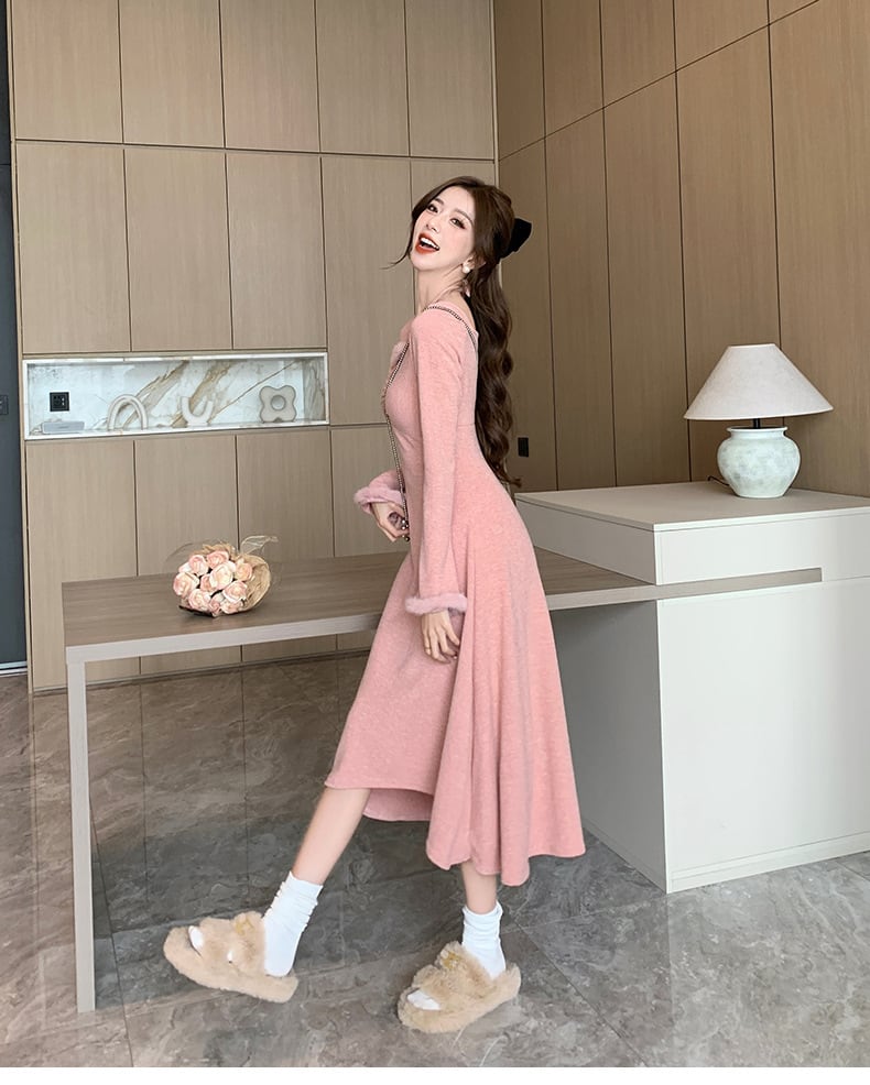 【dress】ファーワンピース M19046