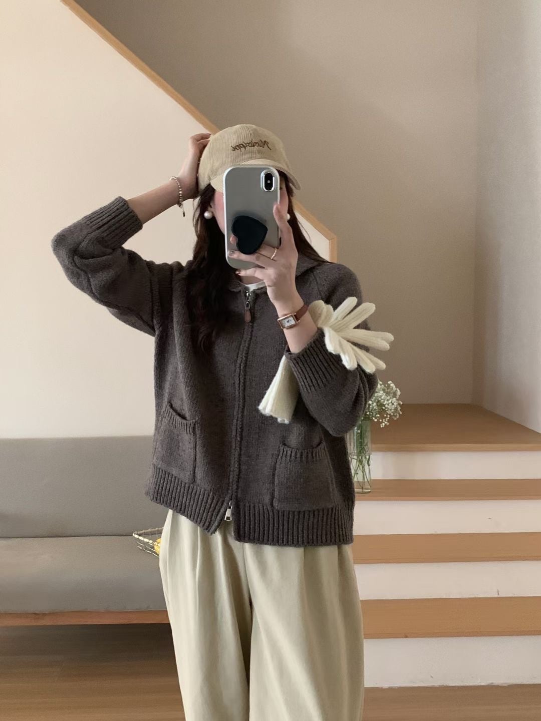 【outer】Wジップニットカーデ M25904