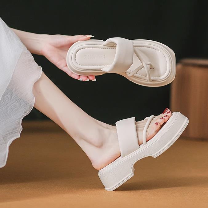 【shoes】3色厚底スリッパF7496