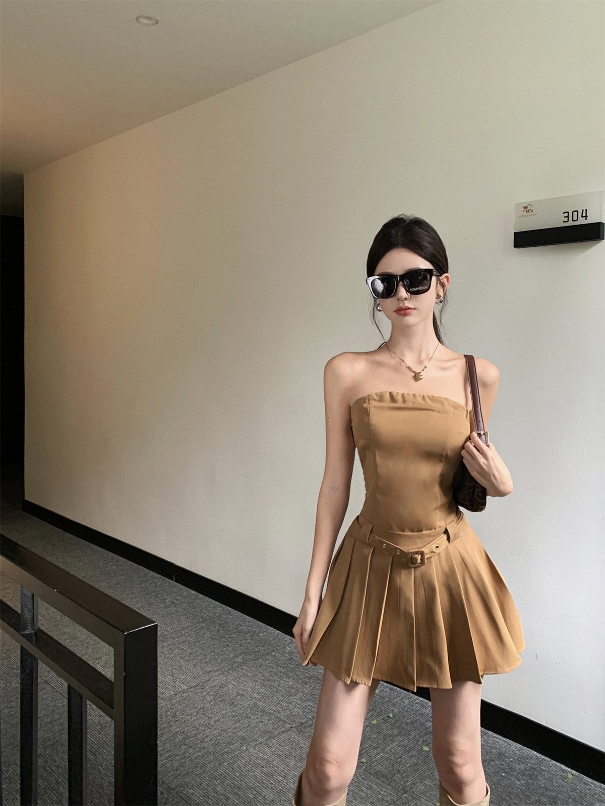 【dress】プリーツワンピース M24317