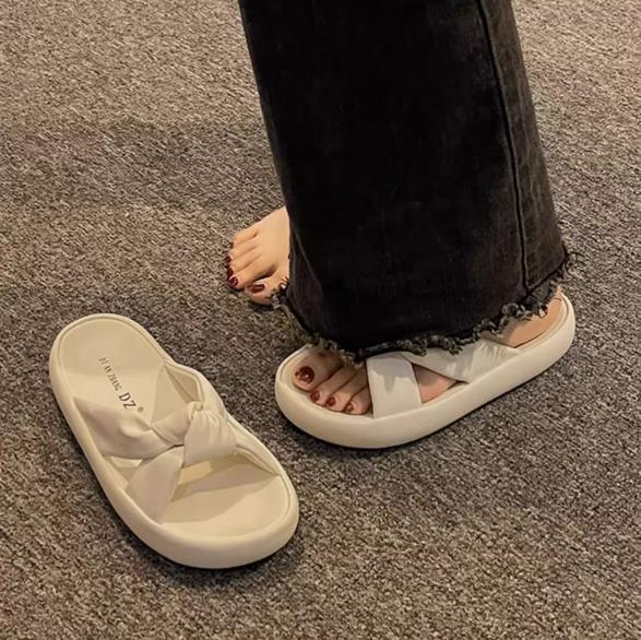 【shoes】3色厚底スリッパF7476
