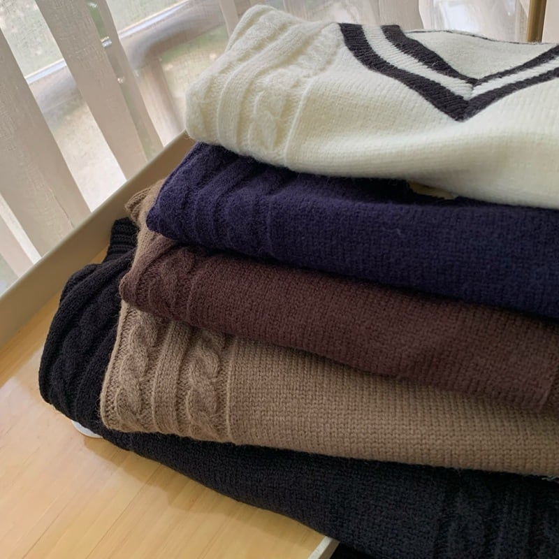 【tops】刺繍ニットベスト M28338
