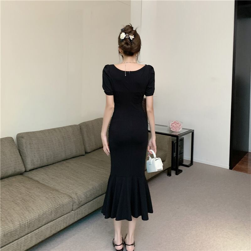 【dress】スクエアネックマーメイドワンピース G20463