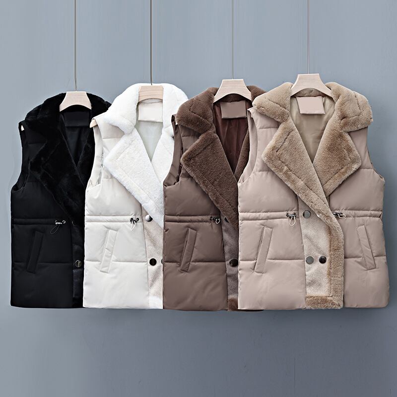 【outer】Vネック棉ベスト M28560