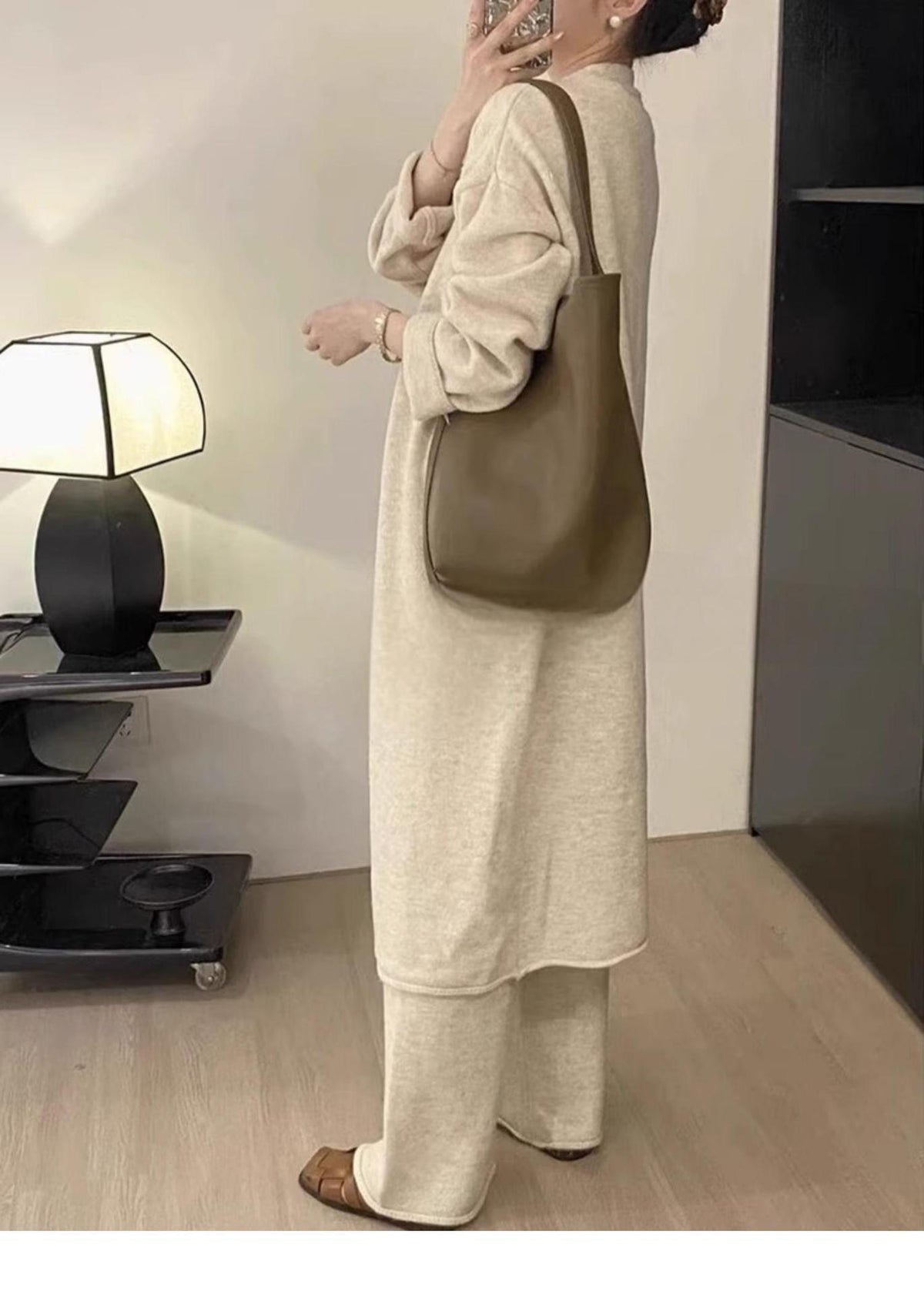 【set】ベスト×ニットカーデ×ワイドパンツ3点セット M27267