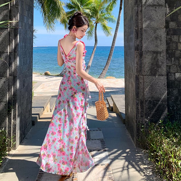 【dress】花柄キャミワンピース M25134