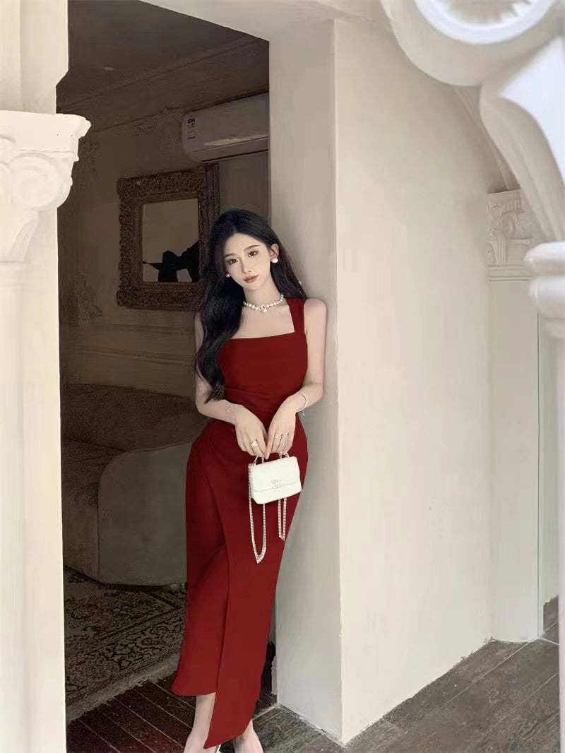 【dress】スクエアネック無地キャミワンピース G21276