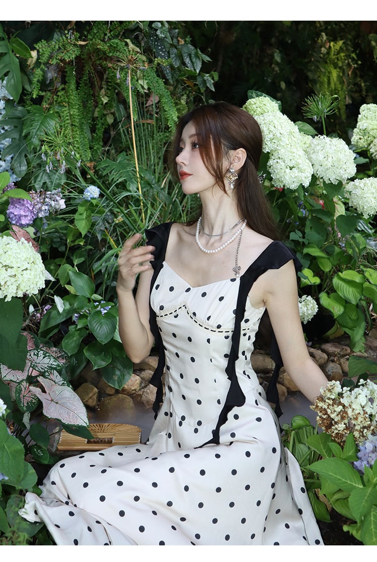 【dress】ドット柄キャミワンピース M24759