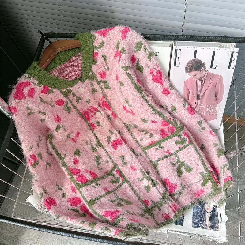 【outer】ジャカードニットカーデ M27836