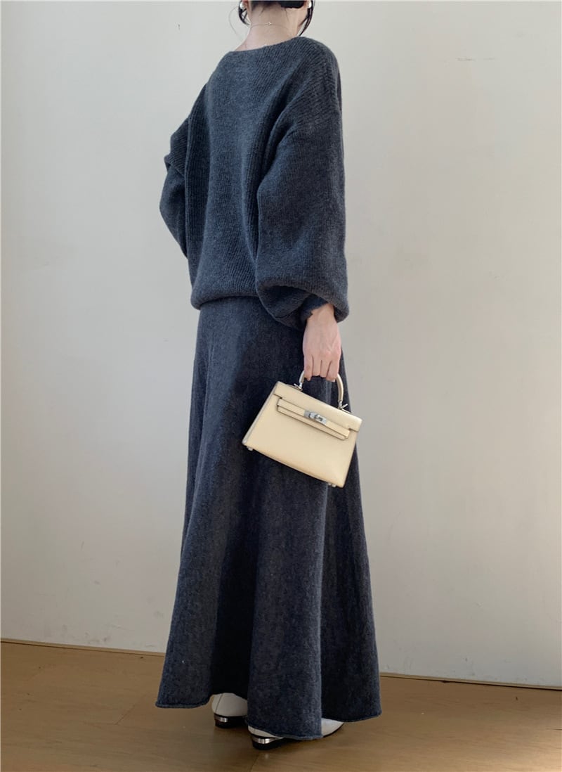【set】ニットセーター×スカートセット M26379
