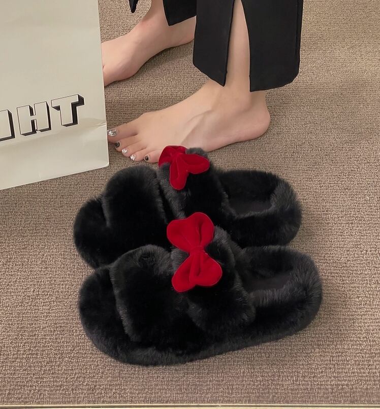 【shoes】可愛い厚底ファースリッパG19081