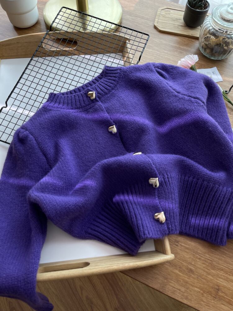 【outer】クルーネックニットカーデ M18108