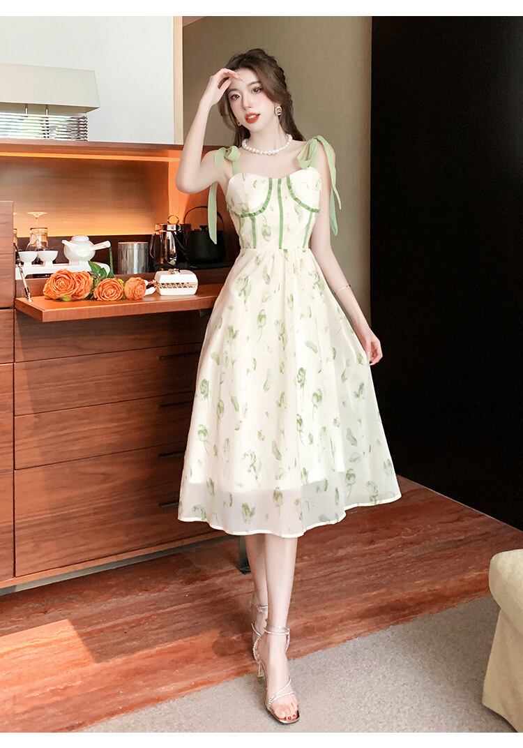 【dress】デート花柄キャミワンピース G21016