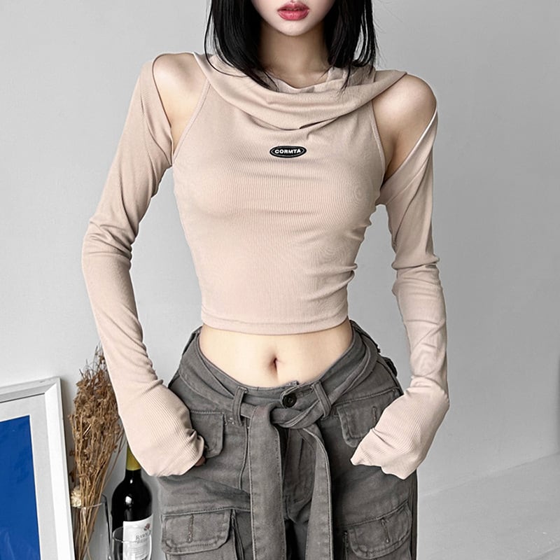 【set】キャミソール+フード付きカーディガン2点セットG20377