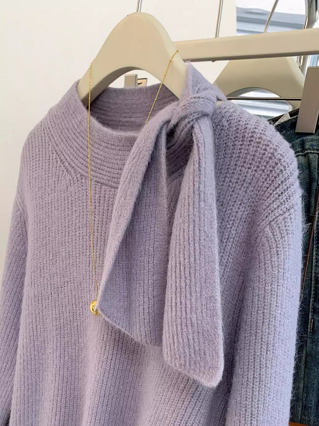 【tops】クルーネックニットセーター M29306