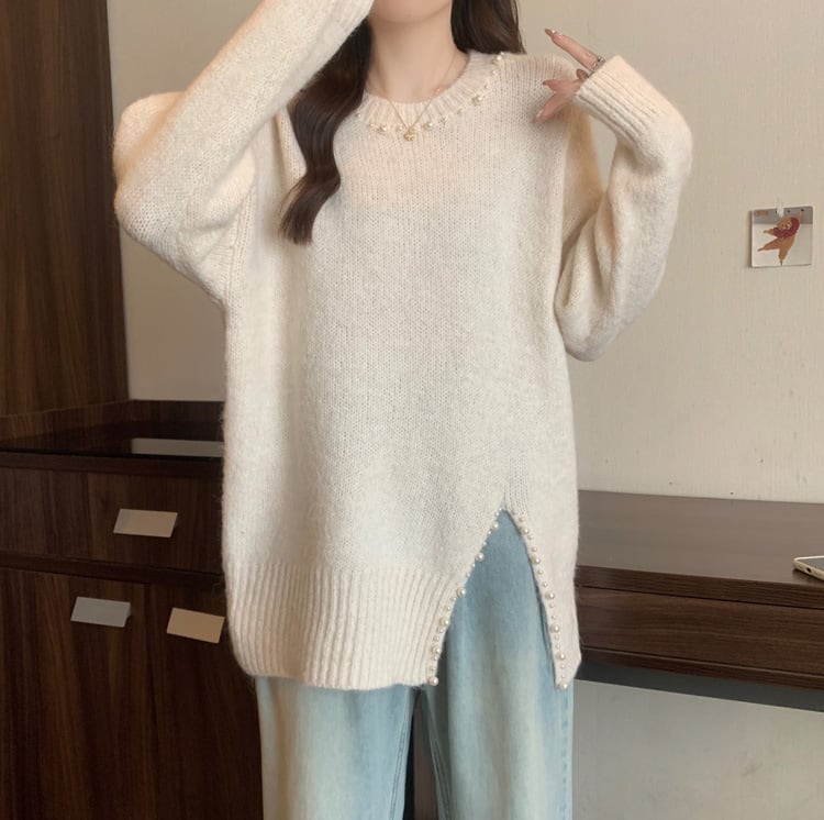 【tops】パールニットセーター M27415