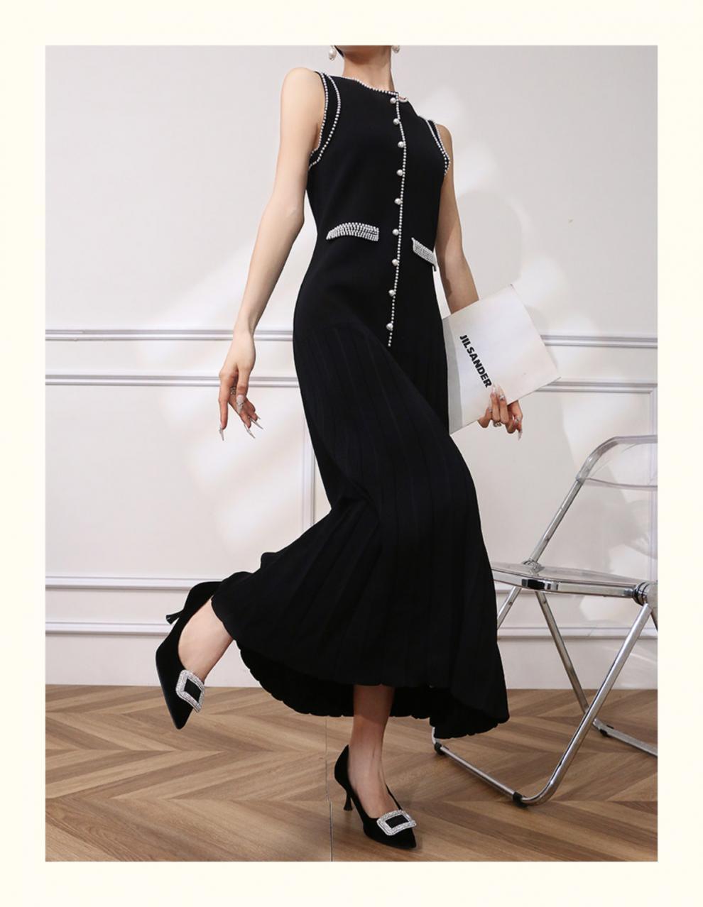 【dress】パールノースリーブワンピース M24350