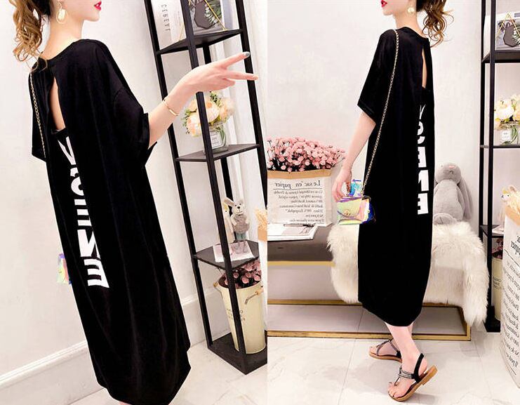 【dress】韓国風カジュアル洋気気質満点レトロルーズレディース プラスサイズワンピース