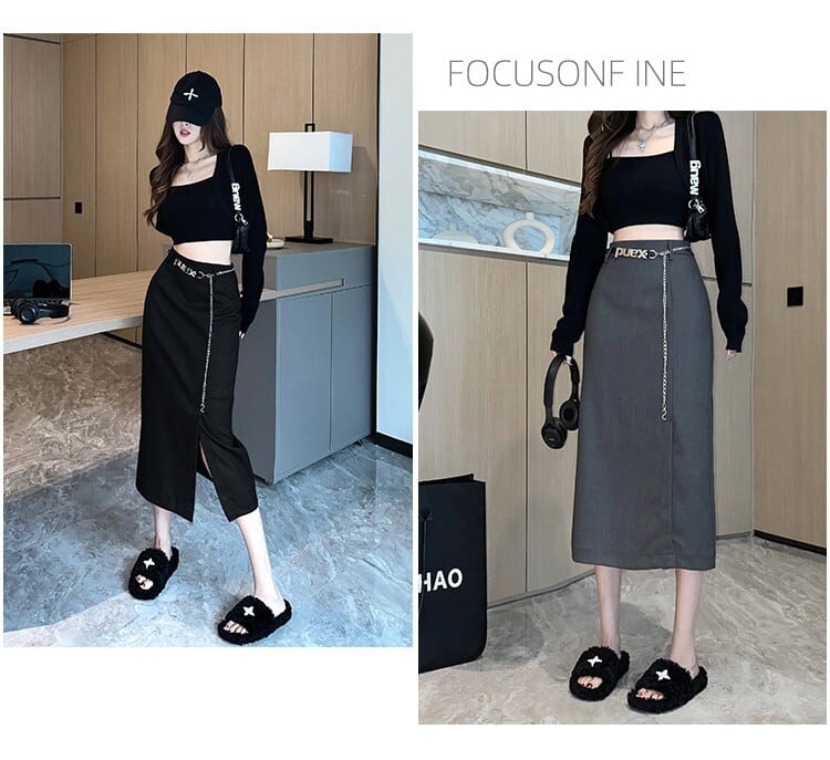 【bottoms】スーツスリットスカートG20943