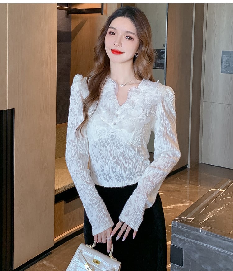 【tops】Vネックトップス M27416