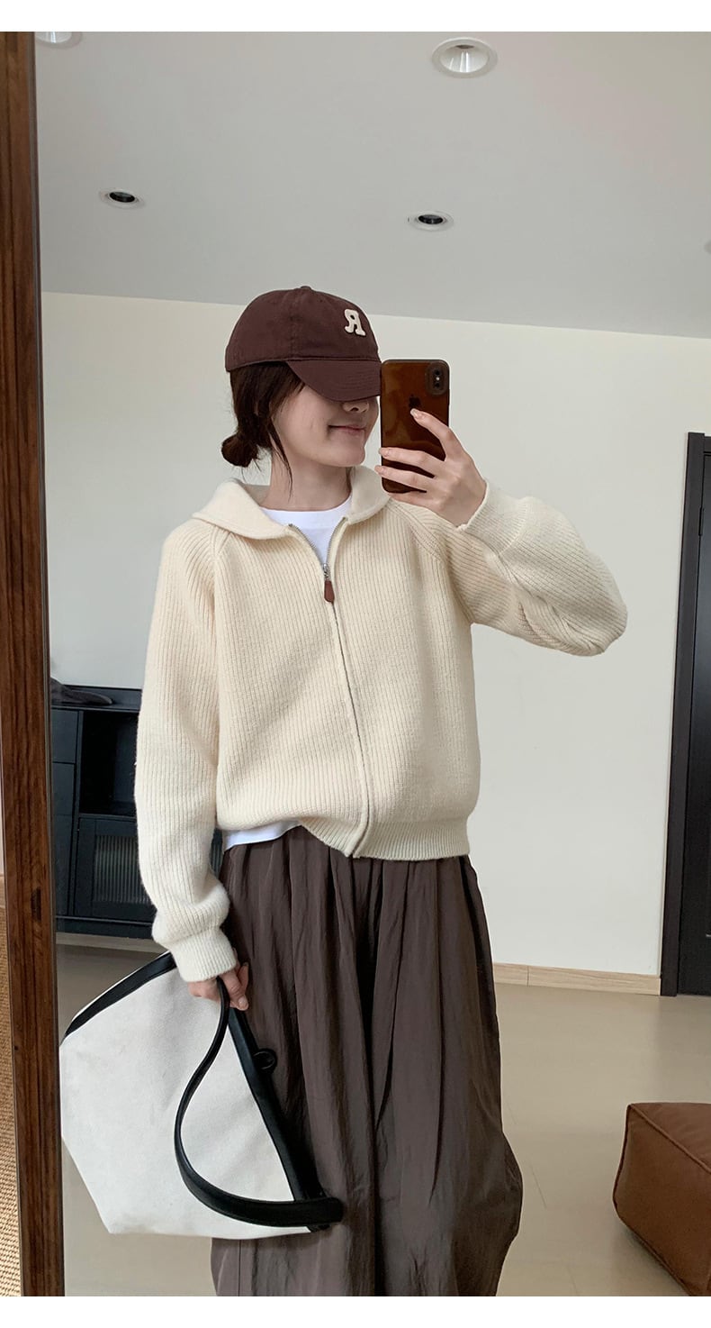 【outer】ファスナーニットカーデ M27230